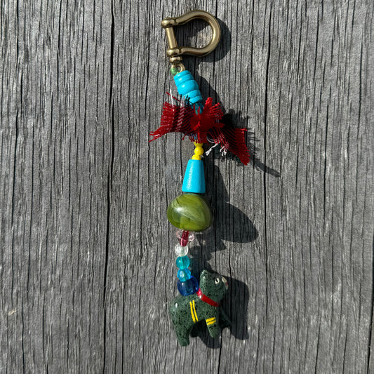 Style your bag - Green cat bag charm